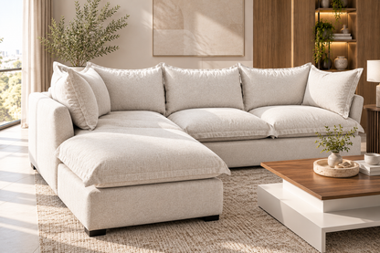 Modern L-Shaped Sectional Sofa with Chaise