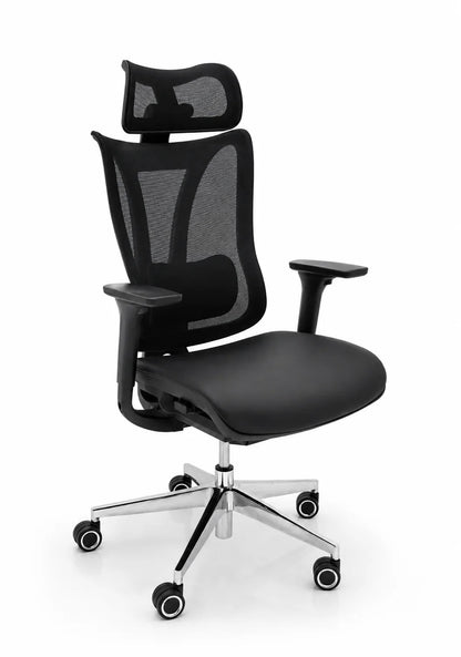 Contemporary High-Back Mesh Office Chair with Adjustable Headrest