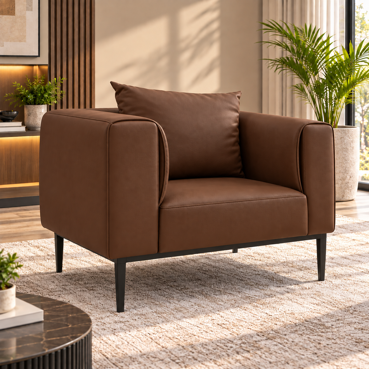 Modern Upholstered Accent Armchair