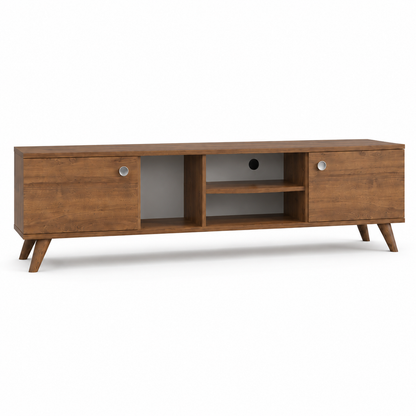 Modern Wooden TV Unit with Storage