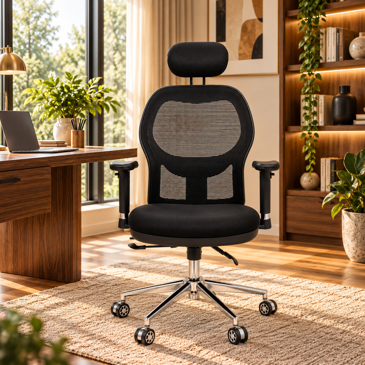 Ergonomic Mesh Office Chair with Adjustable Headrest
