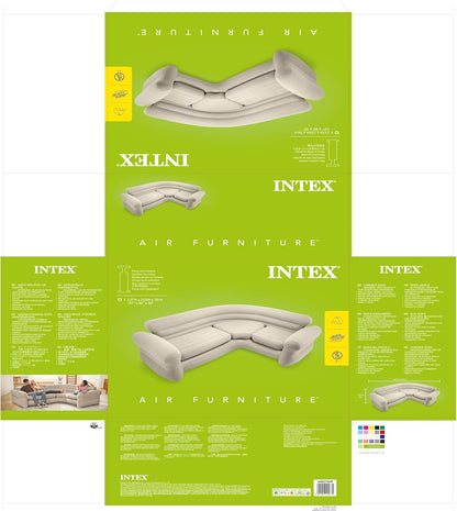 Intex | Corner Couch Sofa | Modern | L-Shape | 68575NP | ?257 * 203 * 76 cm | Ivory