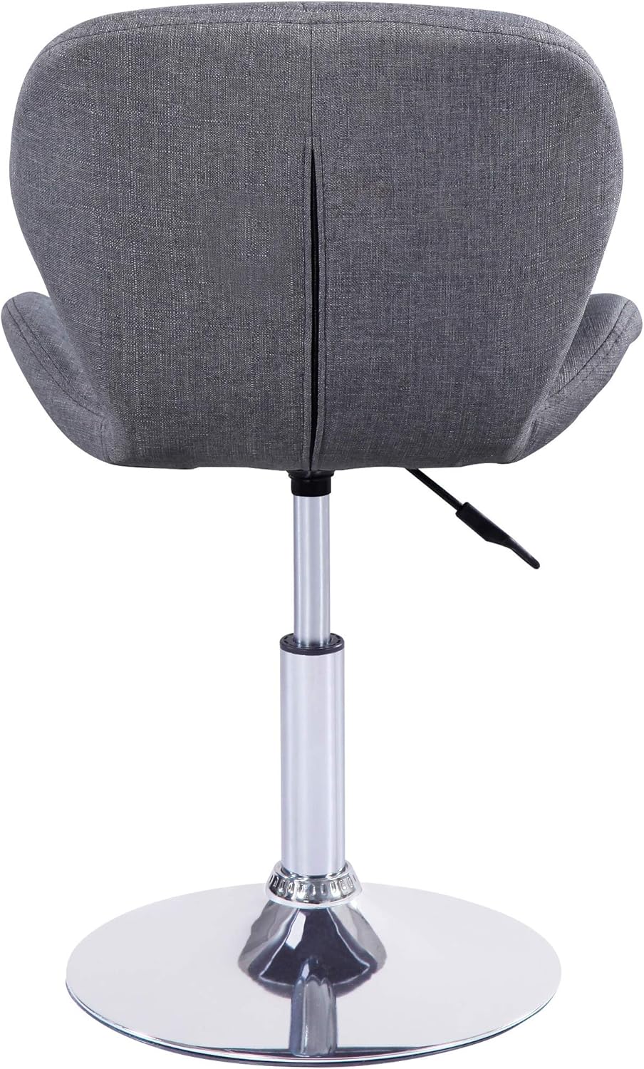 Charles Jacobs Static Swivel Geometric Design Chair with Adjustable Height - Grey Fabric