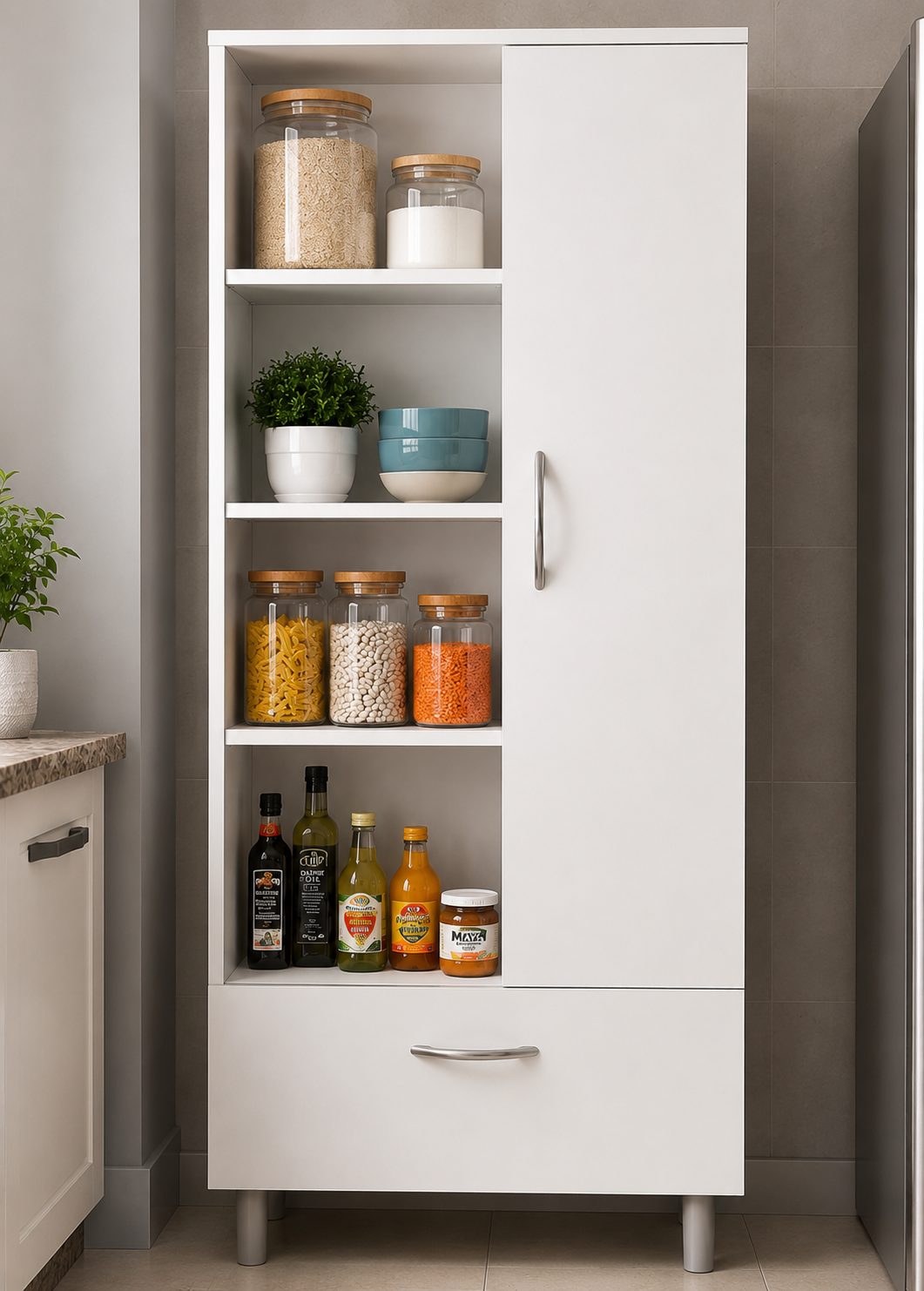Organizing Unit for Kitchen and any place in the house- White, Size 60 cm x 165 cm x 165 cm
