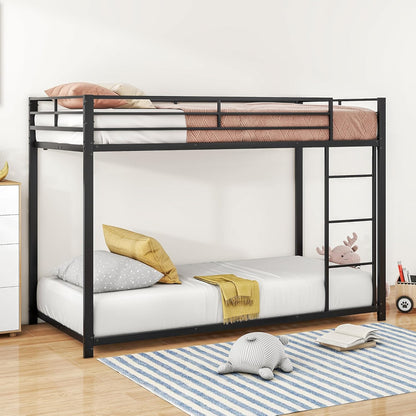 Moimhear Iron Bed, 90 x 200 cm Children's Beds, Bunk Beds, Iron Beds, Iron Bunk Beds in Classic Shape (Black, 90 x 200 cm)