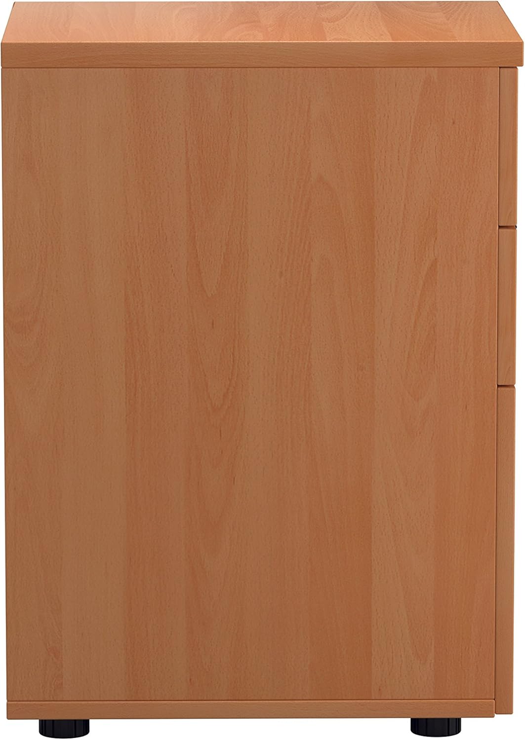 Office Hippo Heavy Duty Pedestal Filing Cabinet, File Cabinet, Office Cabinet with Anti-Tilt Mechanism, Lockable Filing Cabinet, Versatile Under Desk Office Storage - Beech, 3 Drawer