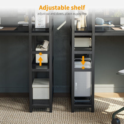 CubiCubi Computer Desk 40 inch with Storage Shelves Study Writing Table for Home Office,Modern Simple Style