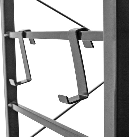 Sasoiky Bakers Rack for Kitchen,4-Tier Kitchen Storage Shelf Rack,Microwave Cart Coffee Bar Microwave Stand Rack with 4 Hooks,Bakers Racks for Kitchens with Storage(Rustic Brown)