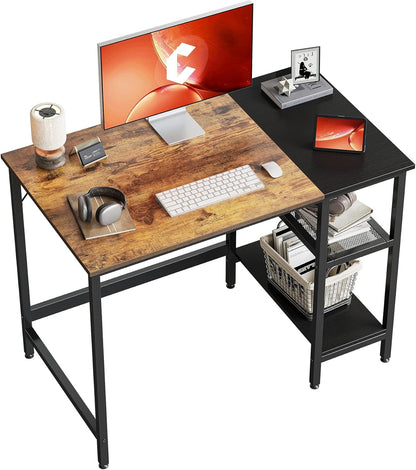 CubiCubi Computer Home Office Desk with 2 Drawers, 40 Inch Small Desk Study Writing Table, Modern Simple PC Desk