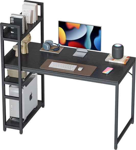 CubiCubi Computer Desk 40 inch with Storage Shelves Study Writing Table for Home Office,Modern Simple Style
