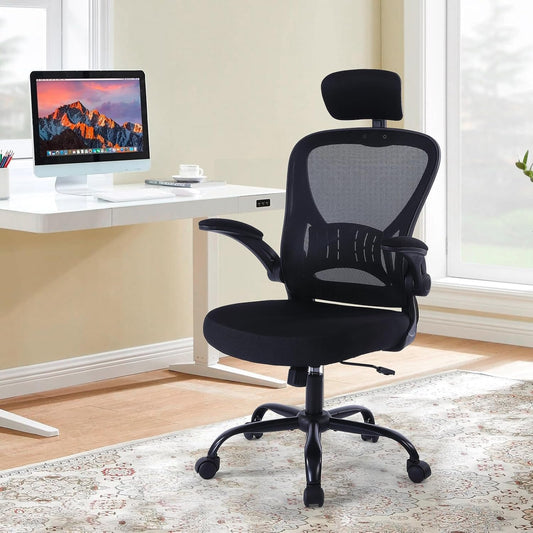ralex-chair Office Chair Ergonomic Desk Chair Comfort Adjustable Height with Wheels，Lumbar Support Mesh Swivel Computer Home Office Study Task Chair Black