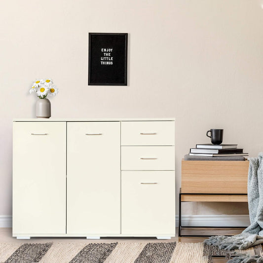 YJGET Mobile File Cabinet with 3 Drawers,Office Cabinet with Lock & Wheels for Storage A4,Letter,File Folders,Wood Storage Filing Cabinet for Home Office,White