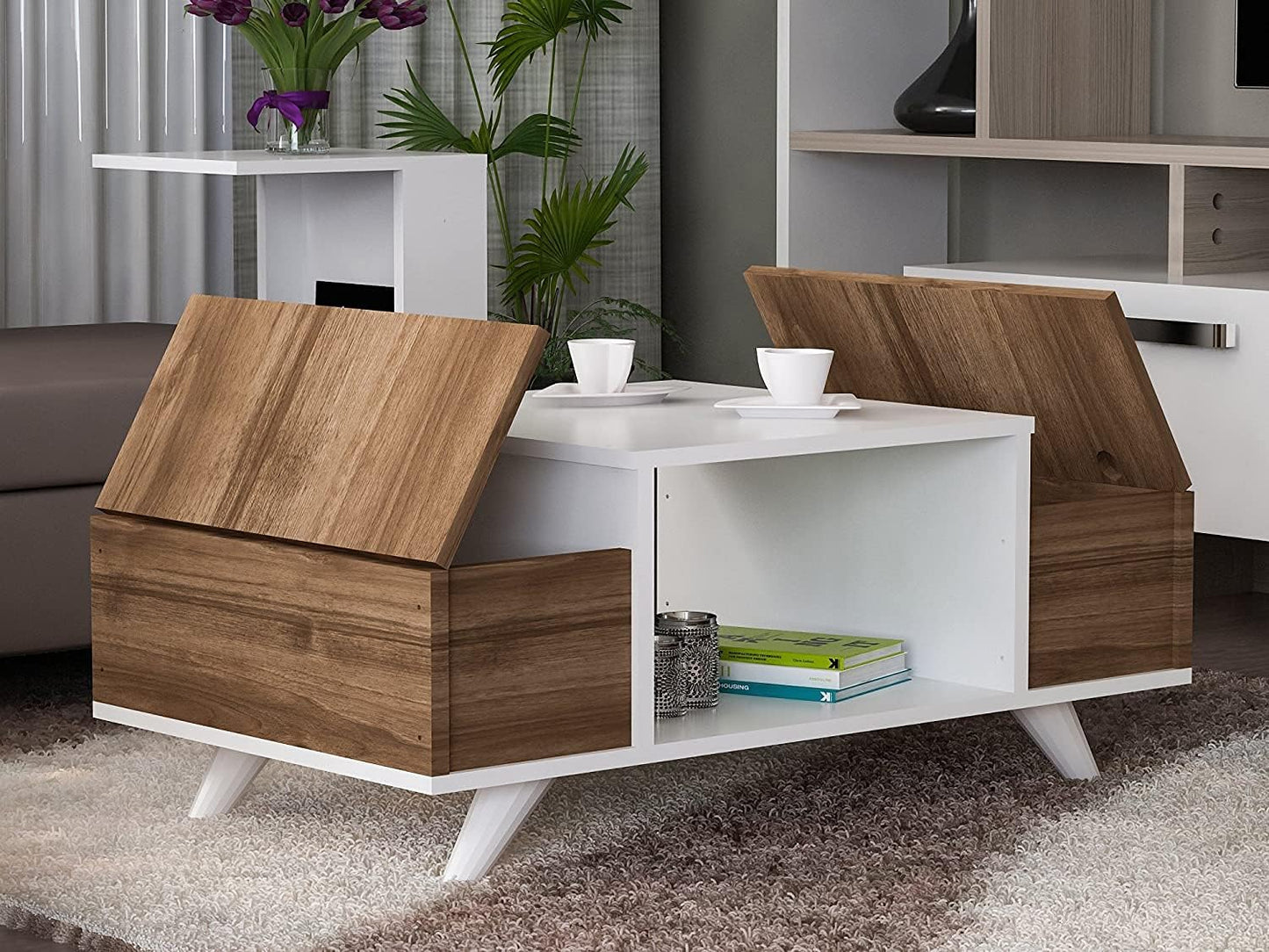 Domani coffee table brown*white - c041