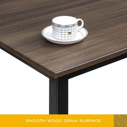 HOMOOI HOMURY 3 Piece Dining Table Set with Two Stools, Compact Kitchen Table for Kitchen, Dining Room, Dinette, Breakfast Nook, Dark Wood