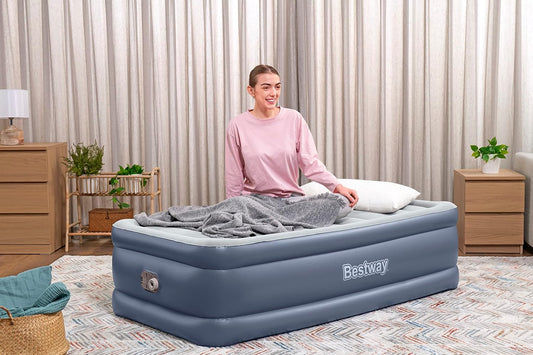 Bestway 75" x 38" x 20"/1.91m x 97cm x 51cm Tritech Air Mattress Twin Built-in AC Pump