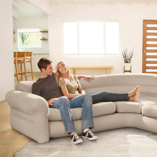 Intex | Corner Couch Sofa | Modern | L-Shape | 68575NP | ?257 * 203 * 76 cm | Ivory