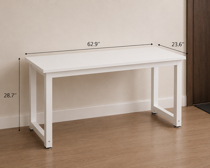 Computer Desk, 63 inch Large Office Desk Computer Table Study Writing Desk for Home Office