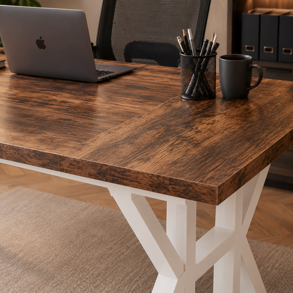 Modern Dining Table with X-Frame Legs