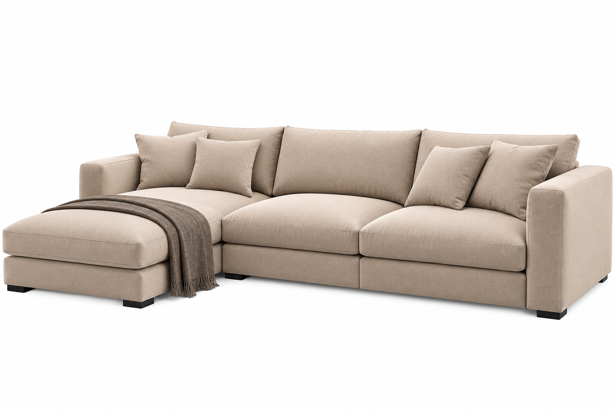 Modern L-Shaped Sectional Sofa with Chaise
