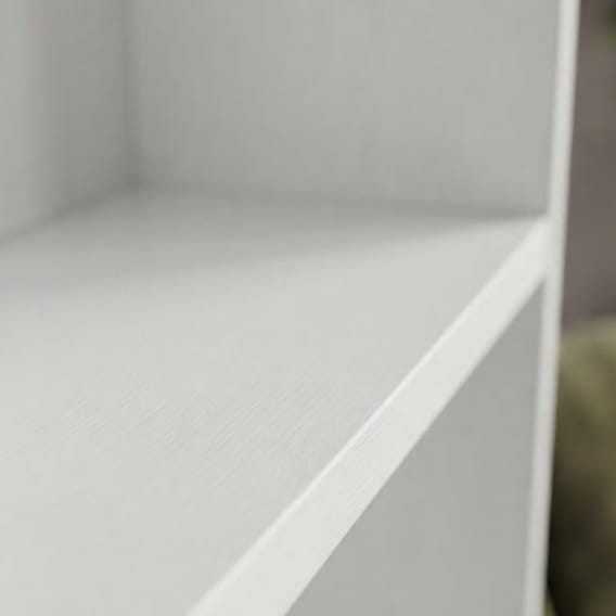 Wooden Bookcase with 6 Compartments, Wooden Storage Shelf for Living Room and Study, 180cm x 60cm x 23.5cm (White)