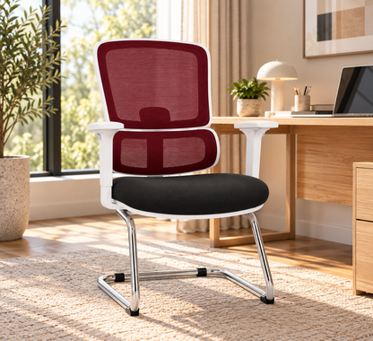 Modern Mesh Conference Chair with Adjustable Armrests