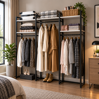 Heavy-Duty Freestanding Garment Rack