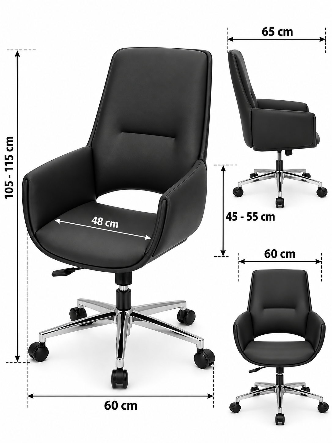 Modern High-Back Padded Work Chair