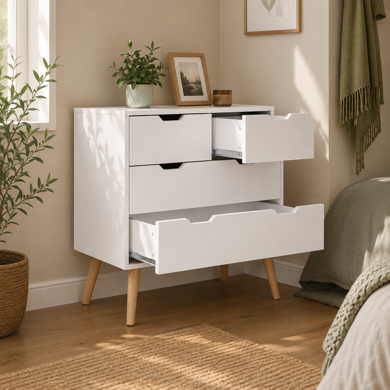 Buffet Server Storage Cabinet Chipboard Sideboard, Concrete Grey