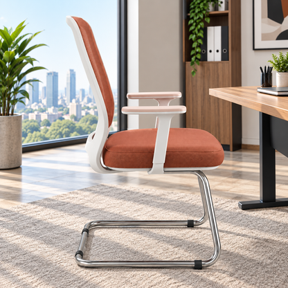 Modern Mesh Visitor Chair with Padded Seat