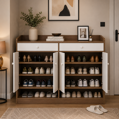 MUMOO BEAR 4 Doors Shoe Storage Cabinet