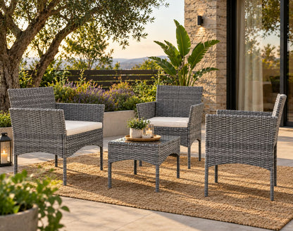Modern Outdoor Woven 5-Piece Lounge Set
