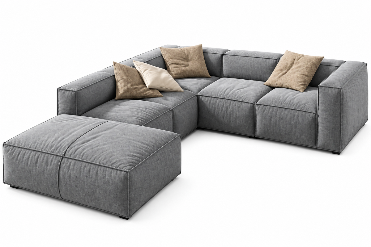 Modern Modular L-Shaped Sectional Sofa