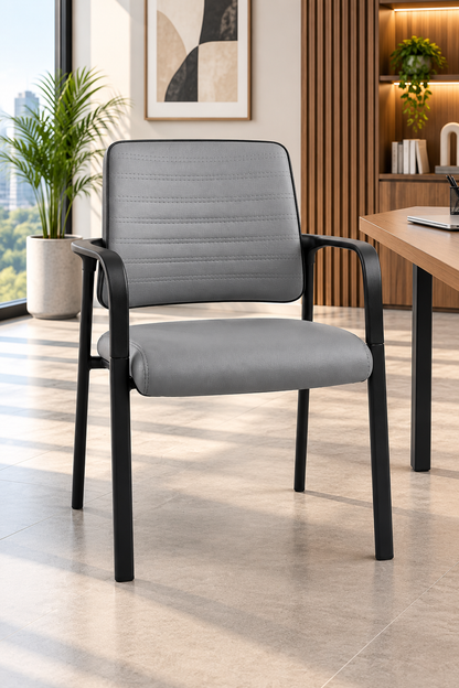 Modern Padded Guest Chair with Armrests