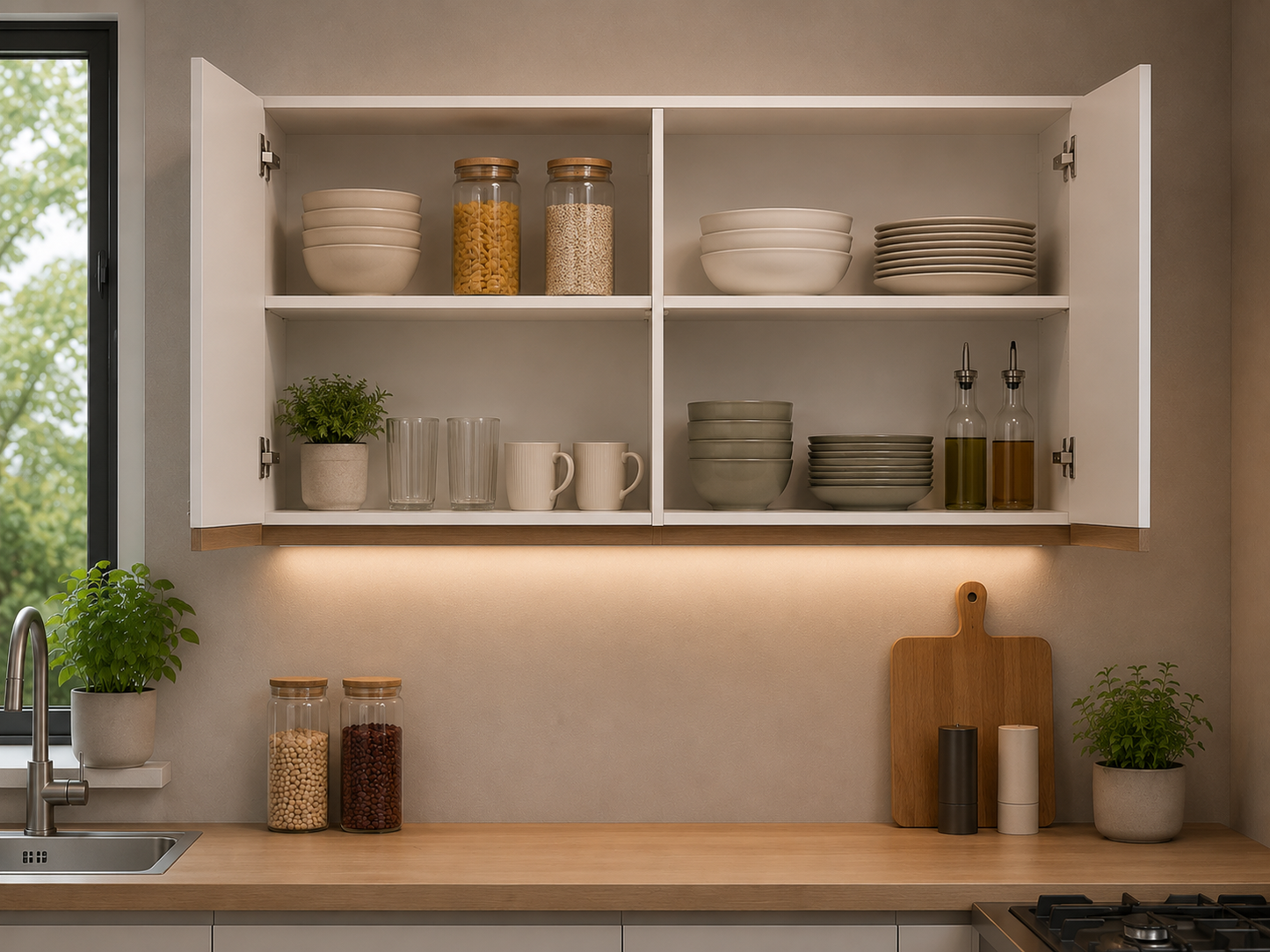 Overhead Cabinet Kitchen with 2 Doors