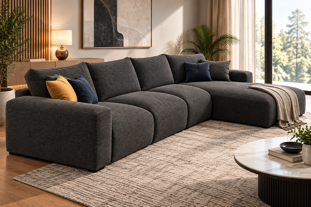Modern L-Shaped Sectional Sofa