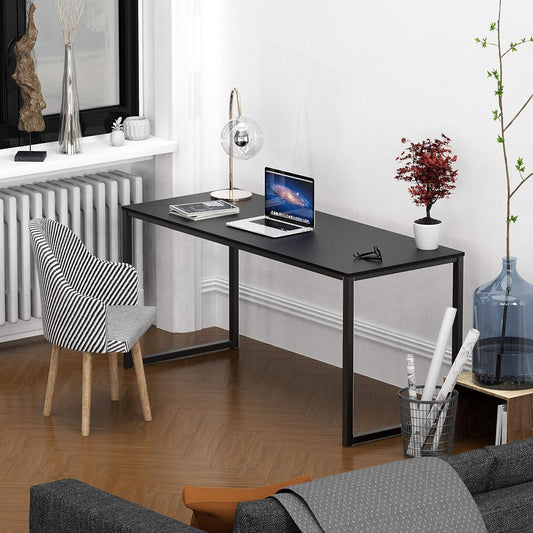 SHW Home Office 55-Inch Computer Desk, Black