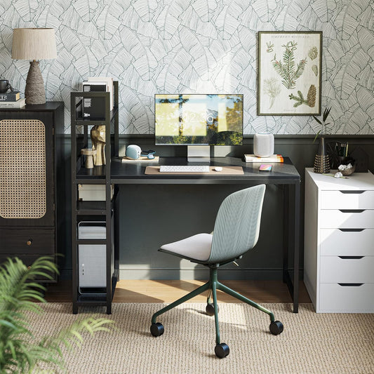 CubiCubi Computer Desk 40 inch with Storage Shelves Study Writing Table for Home Office,Modern Simple Style