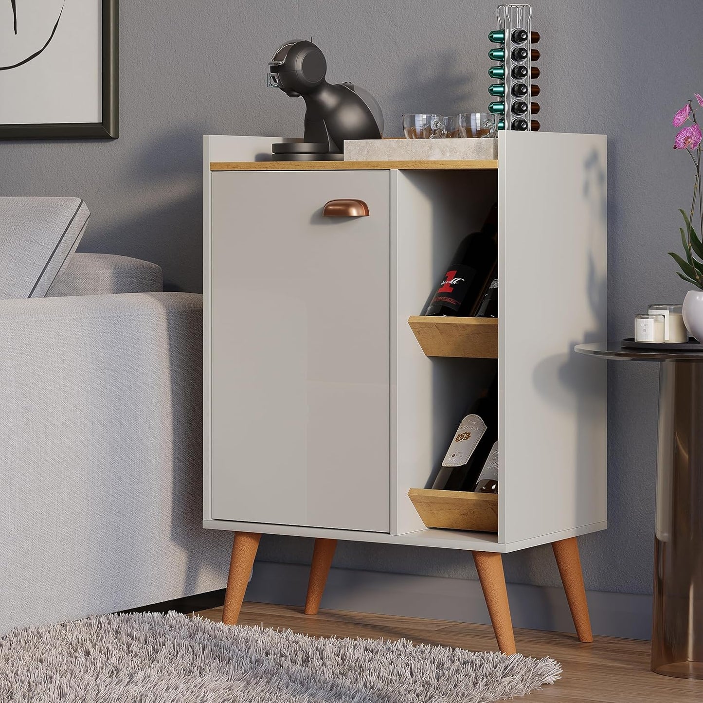 Gaio Marcas e Patentes Buffet Pix counter - Off White/Nature