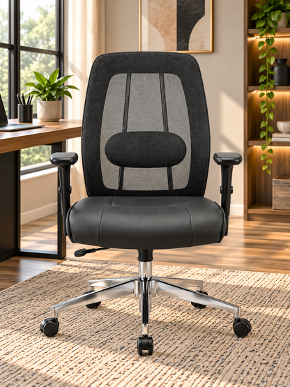 Ergonomic High-Back Mesh Office Chair with Lumbar Support & Adjustable Height