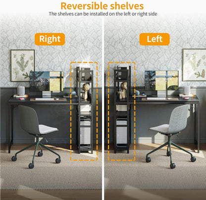 CubiCubi Computer Desk 40 inch with Storage Shelves Study Writing Table for Home Office,Modern Simple Style