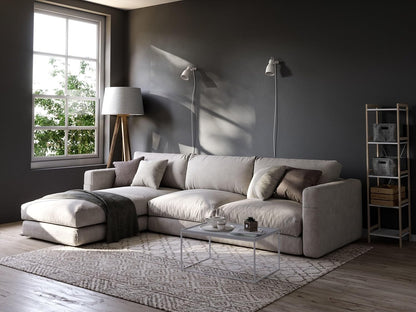 Manzzeli MORI SOFA L SHAPE-KM4, 80D x 75H x 250 * 150W