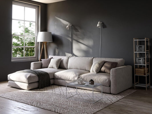 Manzzeli MORI SOFA L SHAPE-KM4, 80D x 75H x 250 * 150W