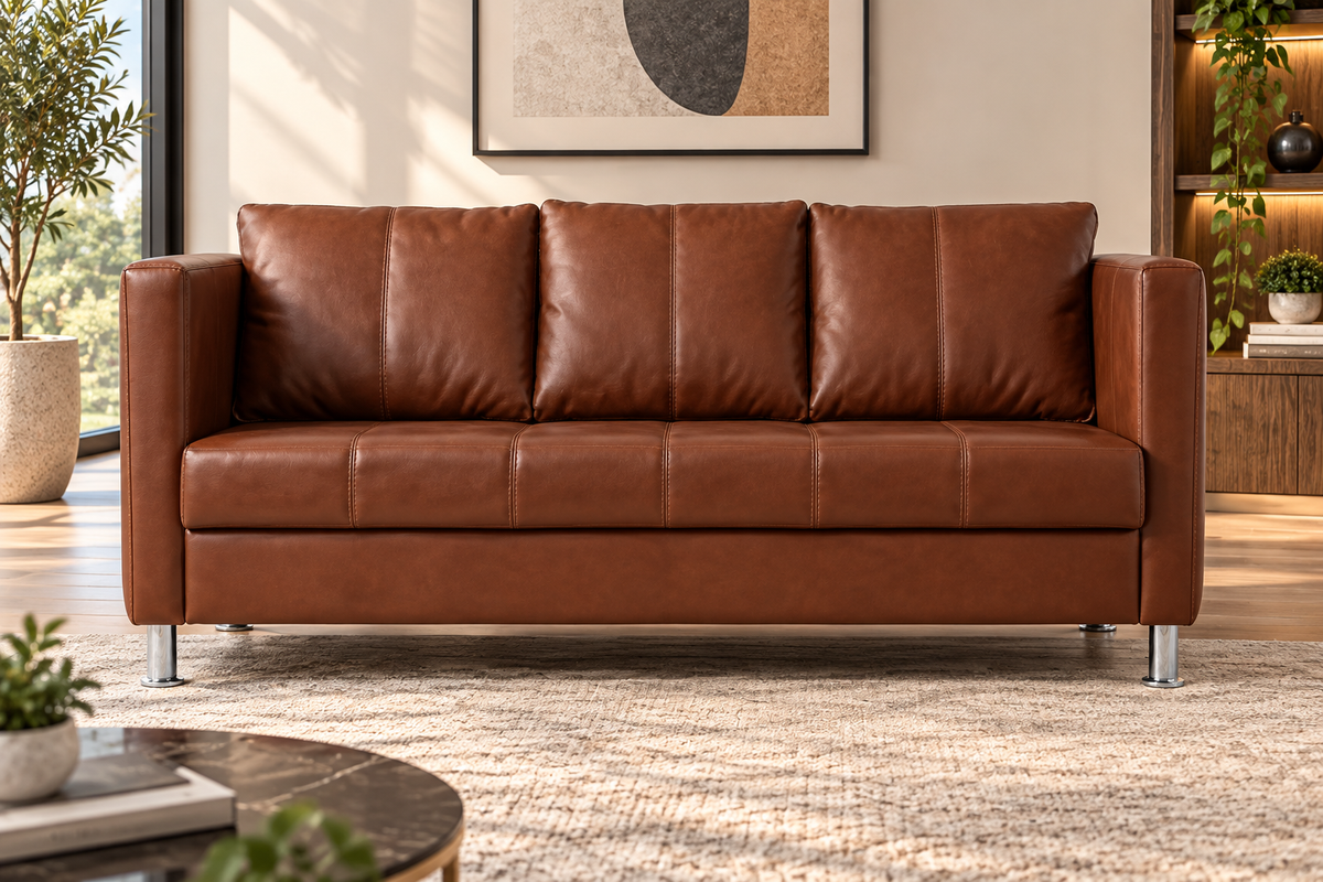 Modern Sofa with Plush Cushions & Sleek Design