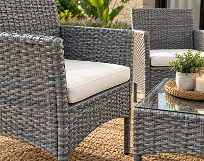 Modern Outdoor Woven 5-Piece Lounge Set