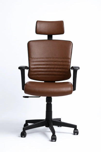 Modern Executive Office Chair with Headrest & Adjustable Armrests