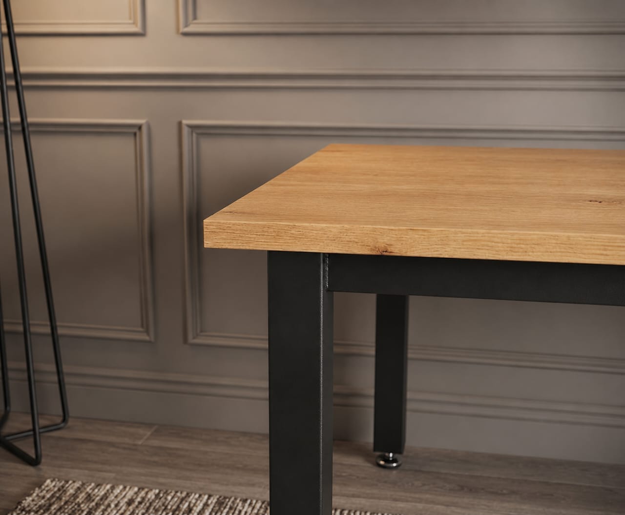63 inches X-Large Computer Desk, Composite Wood Board, Decent and Steady Home Office Desk/Workstation/Table, BS1-160TB Teak and Black Legs, 1 Pack