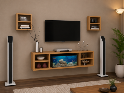 Multi TV Unit - Beige, Size 30 x 120 x 33