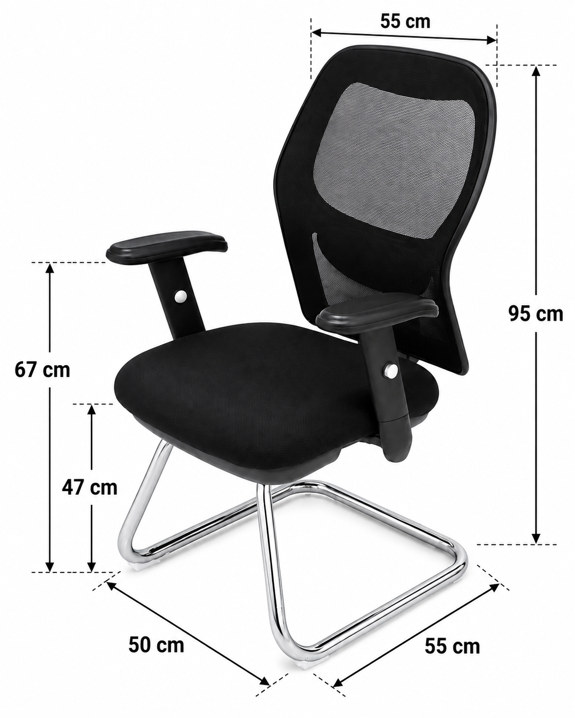 Modern Breathable Mesh Office Chair with Chrome Base