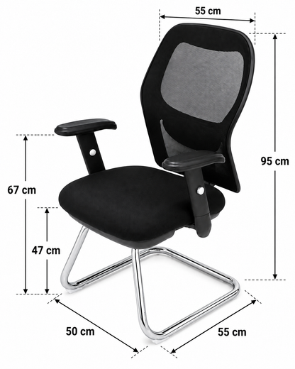 Modern Breathable Mesh Office Chair with Chrome Base