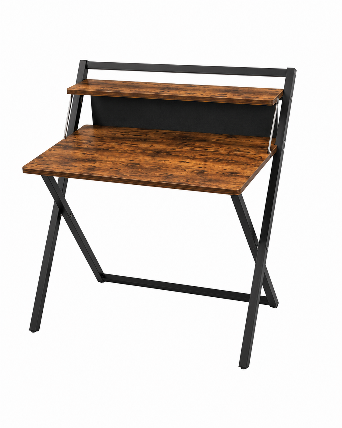 CubiCubi Small Folding Computer Desk 30 Inch with Shelf and Storage Bag, No Assembly Required, Home